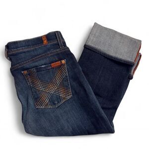 7-for-all-mankind Women's Blue and Navy Jeans